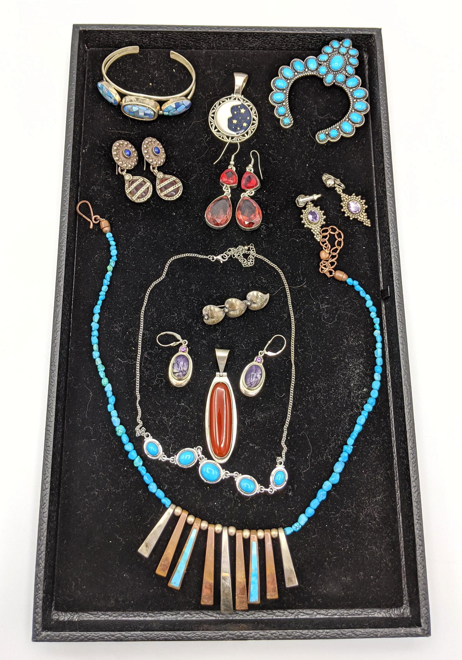 15pc Silver or Sterling Contemporary Jewelry. Lot inclu (1 of 6)