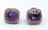DAVID YURMAN Sterling Silver Amethyst Post Earrings. Fa