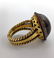 14K Gold Vintage Banded Agate Gold Ring. Rope trim moun - 4