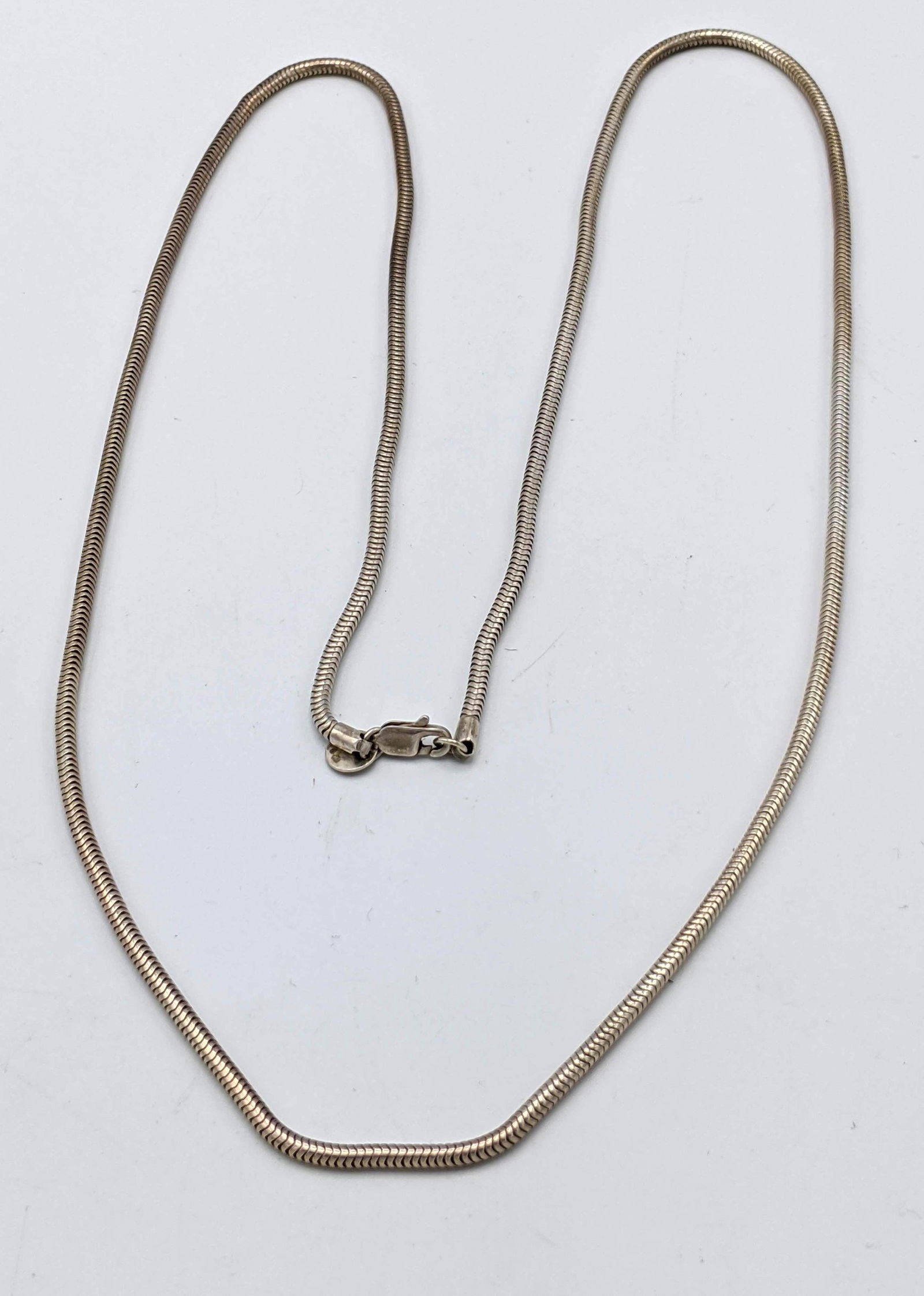 TIFFANY & CO. Sterling Silver Snake Chain Necklace. Tif (1 of 6)