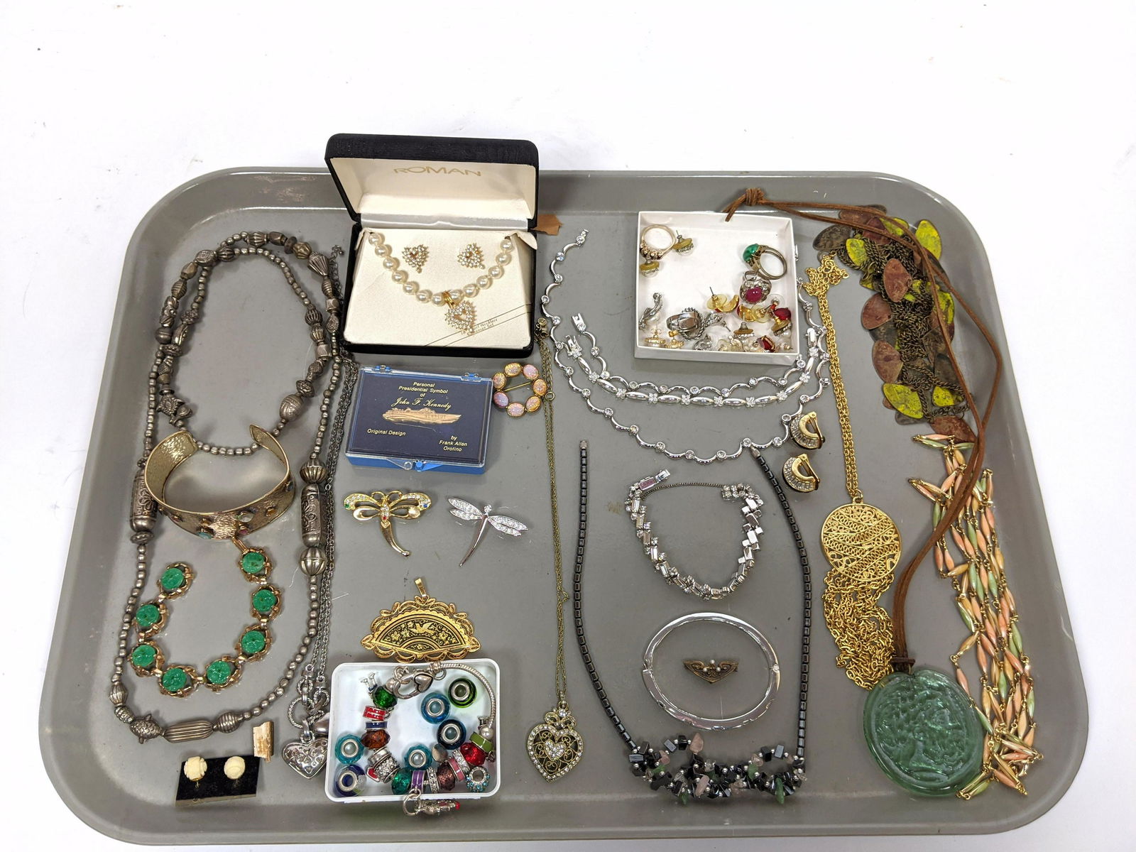 Tray lot of Vintage Costume Jewelry incl. PIERRE CARDIN (1 of 8)