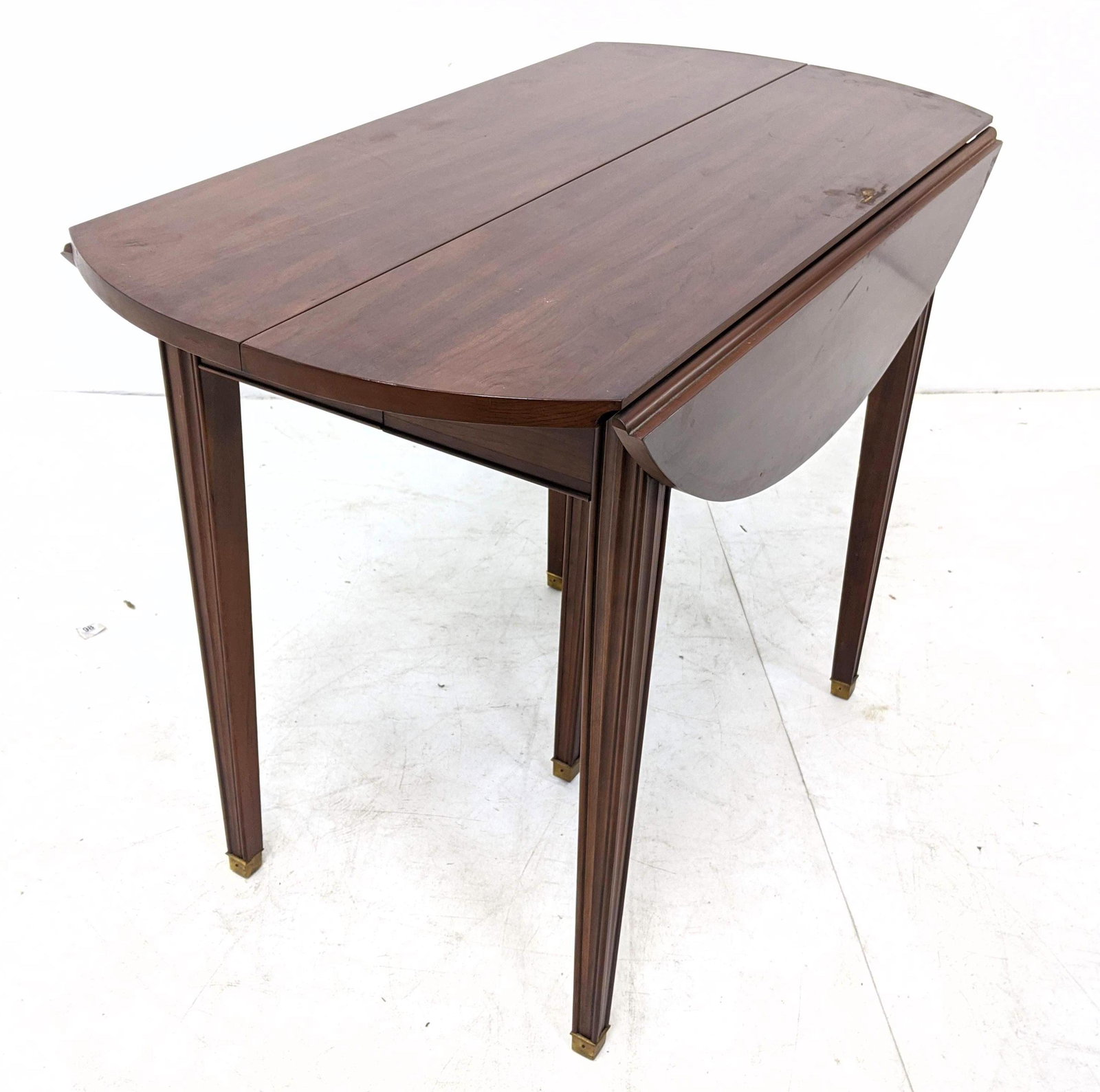 VIRGINIA GALLERIES Black Cherry Drop Side Dining Table (1 of 17)
