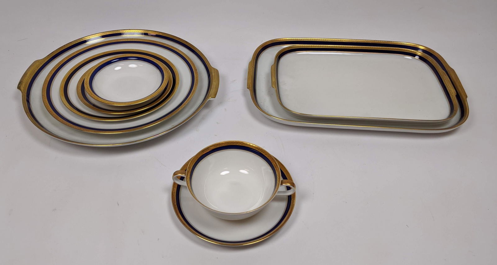 66pc ROSENTHAL HELENA China Dish Set. Cobalt Blue -Gold (1 of 18)