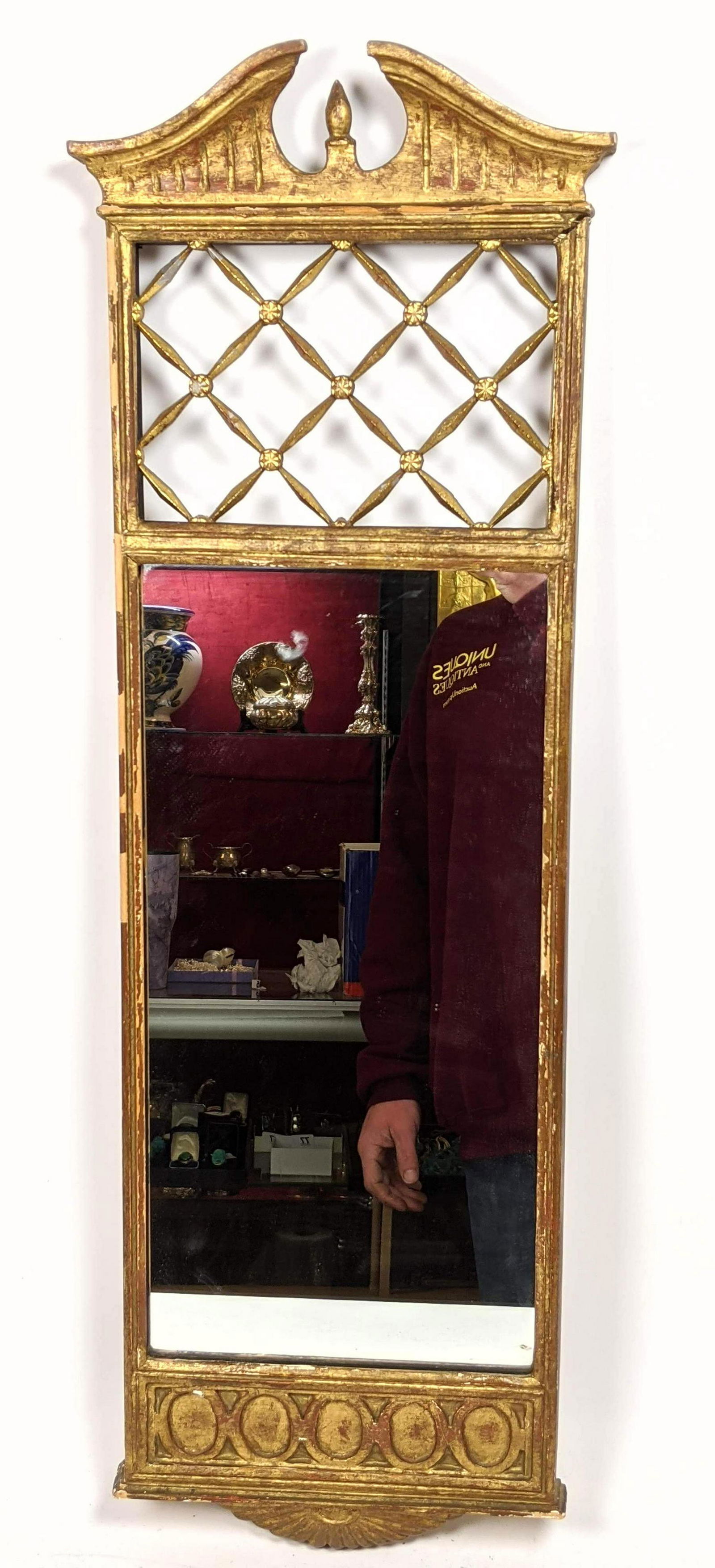 Vintage Italy PALLADIO Wall Mirror. Gold gilt paint wit (1 of 10)