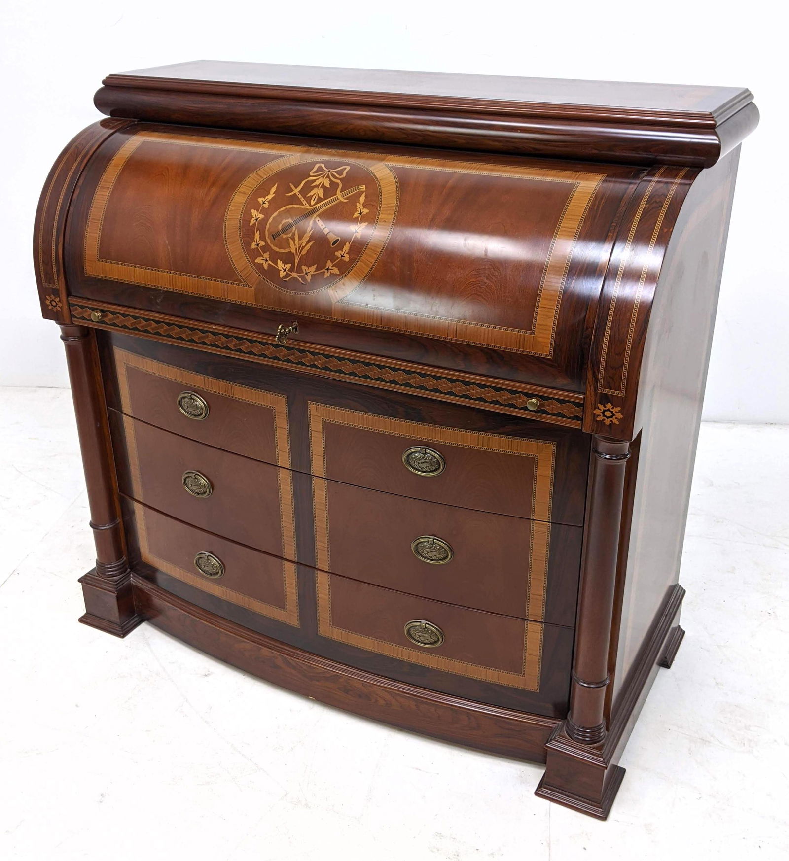 Decorator French Empire Style Cylinder Secretary Desk. (1 of 9)