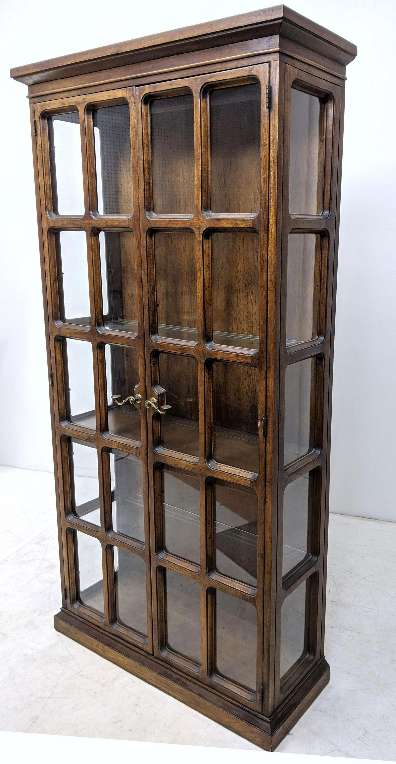 DREXEL "Wellington Park" Walnut French Door Display Cab (1 of 8)