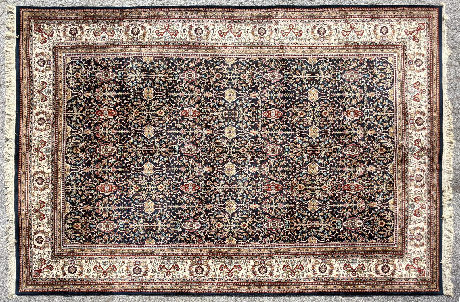 14'8x10 Handmade Oriental Carpet Rug.  Dense Floral Des (1 of 7)