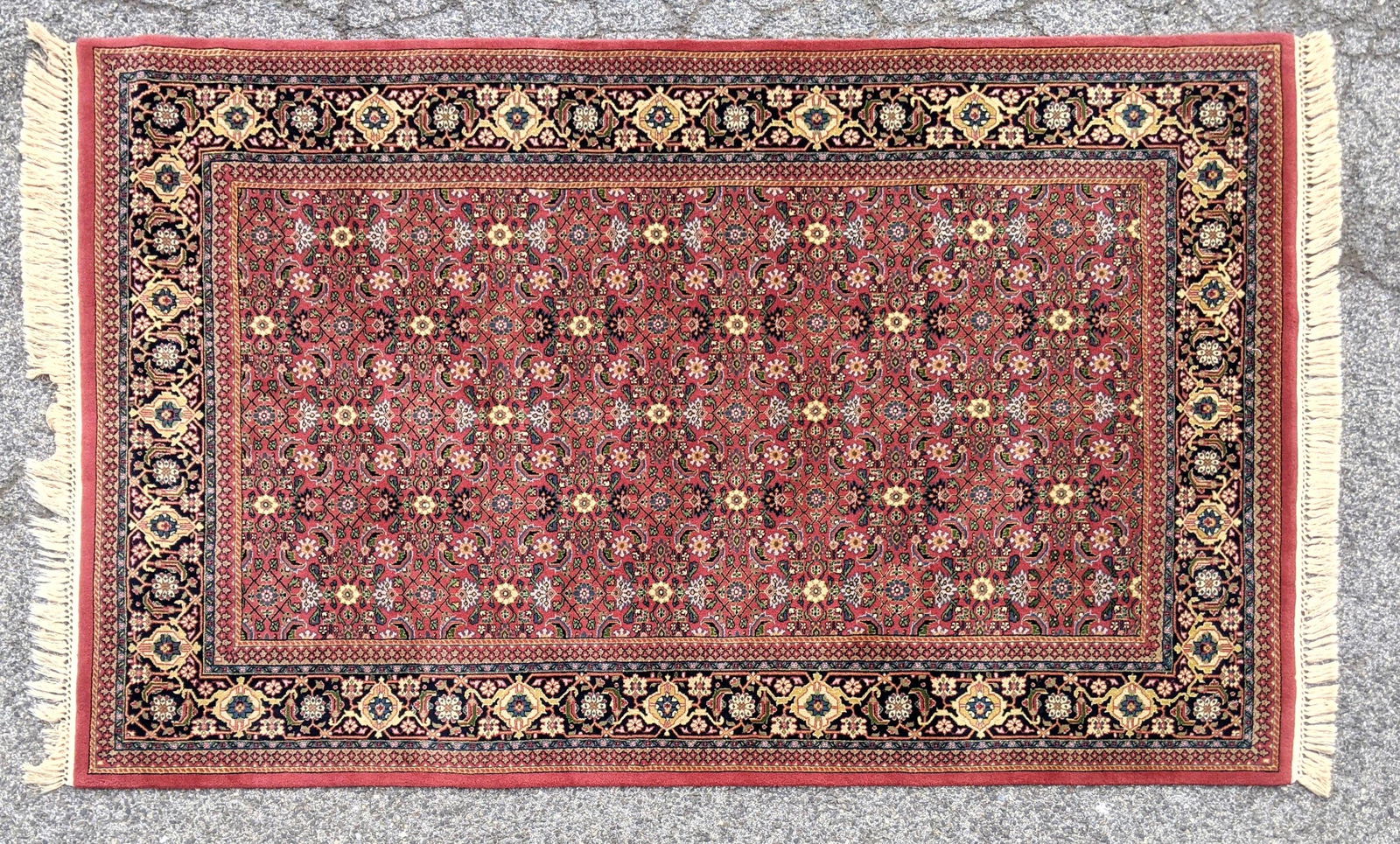 9'x6'1 Handmade Oriental Carpet Rug. Geometric Pattern. (1 of 6)