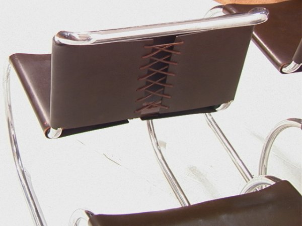 4 Marcel BREUER for Knoll Tubular MR Chairs. Leath - 7