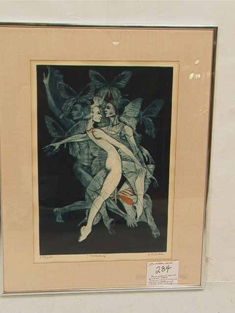 G H Rothe Signed Print. Fruhling. Pencil signed.: G H Rothe Signed Print. Fruhling. Pencil signed. Framed under glass. Dimensions: Image Size: H: 19 inches: W: 13 inches Condition (General) Please contact us for a detailed condition report: Very Good