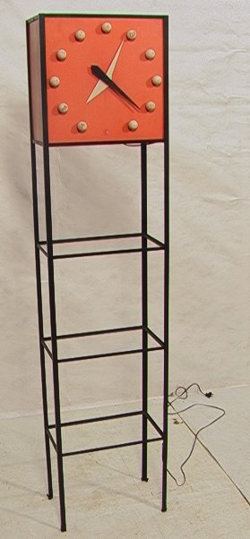 Modern George Nelson Style Floor Clock. Dimensio