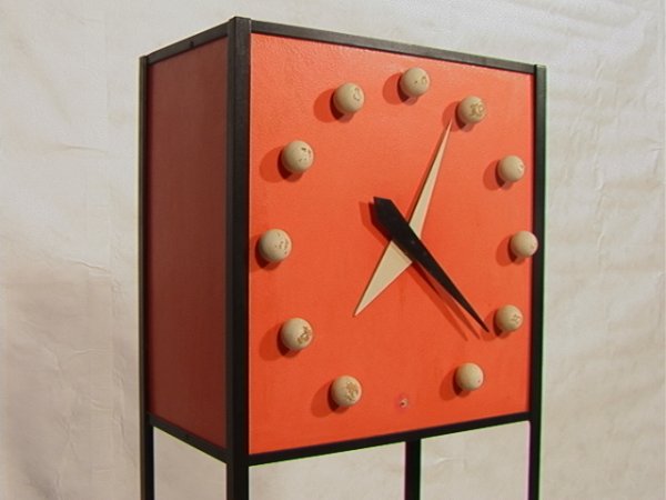 Modern George Nelson Style Floor Clock. Dimensio - 2