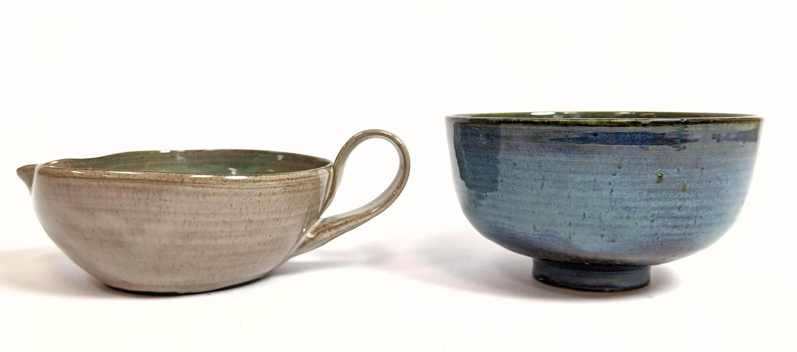 2pcs EDWIN and MARY SCHEIER Pottery.  Bowl and sauce bo (1 of 7)