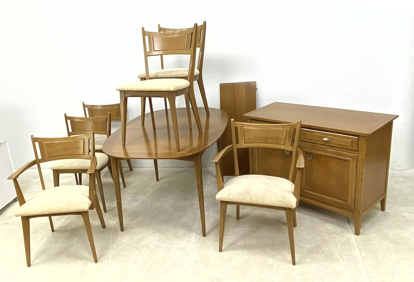 8pc Heywood Wakefield Dining Set.  Table 6 chairs and S (1 of 17)