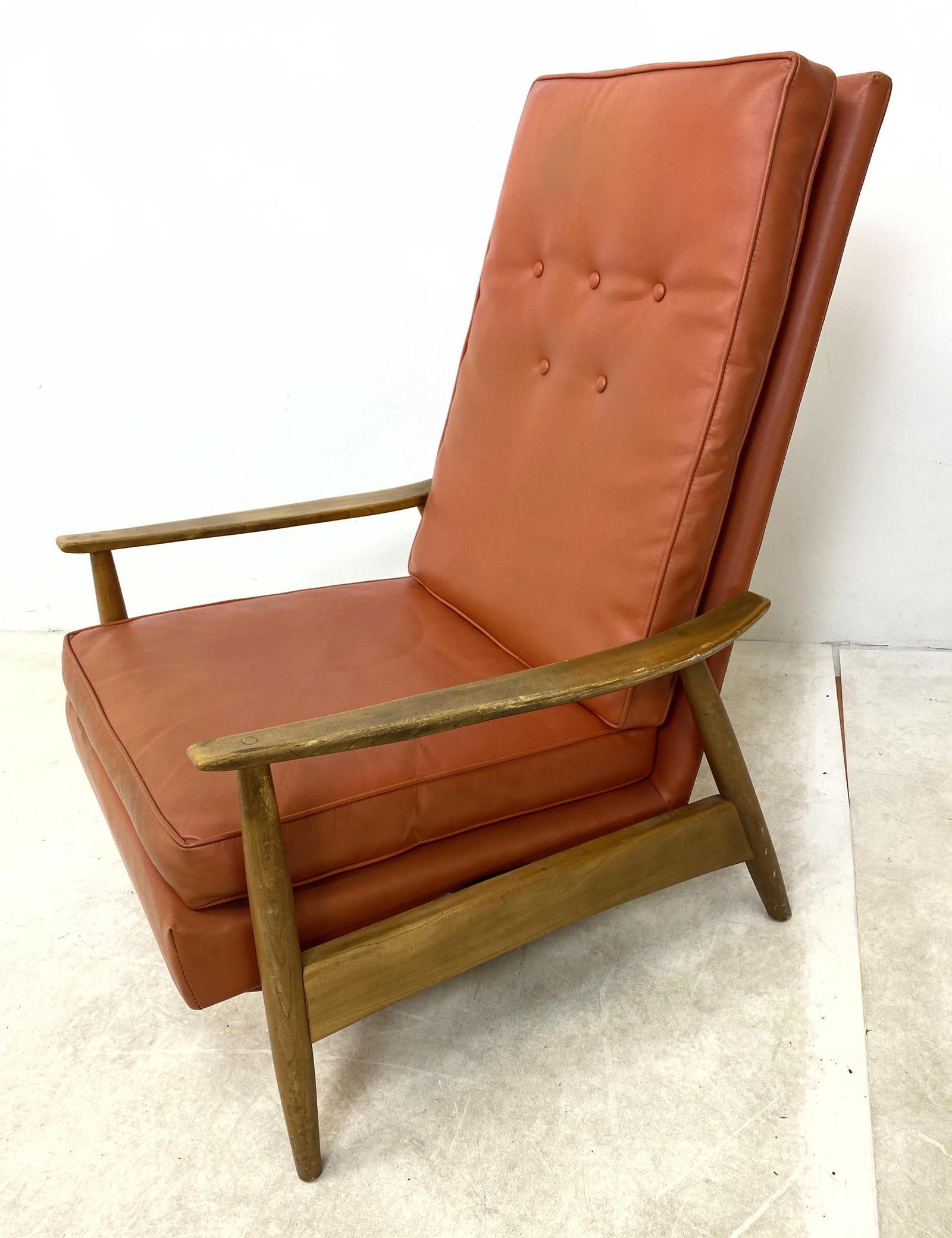 Modernist Baughman Style Tall Back Lounge Chair. Reclin: Modernist Baughman Style Tall Back Lounge Chair. Recliner.-- Dimensions: H: 41 inches: W: 28.5 inches: D: 30.5 inches ---