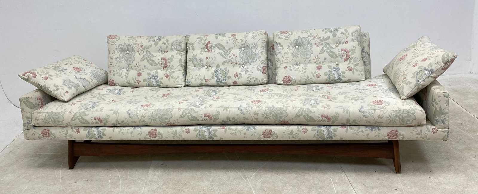 Adrian Pearsall Sofa Couch with Walnut Base.  Newer uph (1 of 6)