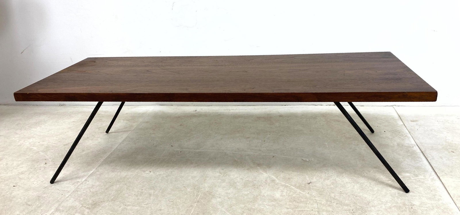 Low Hairpin Iron Coffee Table Bench.  Walnut top with B (1 of 9)