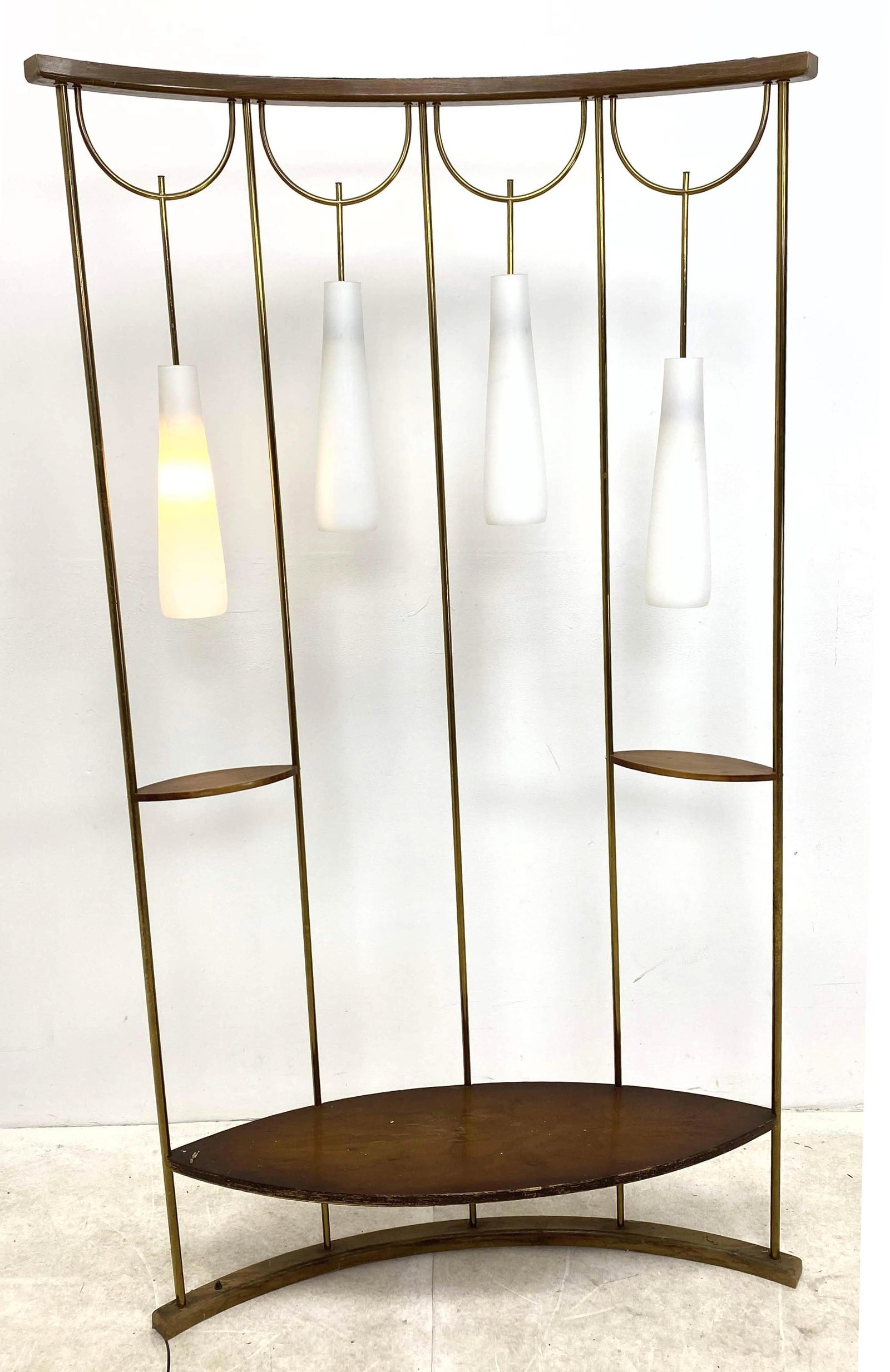 Modernist Room Divider Shelf.  Curved form possibly for (1 of 10)