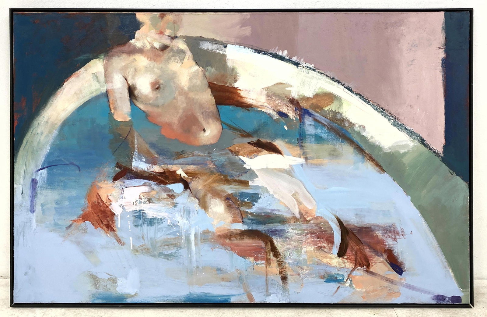 Large Abstract Modern Oil Painting on Canvas of Male Fi (1 of 9)