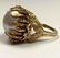 14K Gold Ladies Pearl Designer Cocktail Ring. Large lus - 4