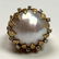 14K Gold Ladies Pearl Designer Cocktail Ring. Large lus - 6