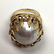 14K Gold Ladies Pearl Designer Cocktail Ring. Large lus - 7