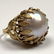 14K Gold Ladies Pearl Designer Cocktail Ring. Large lus - 8