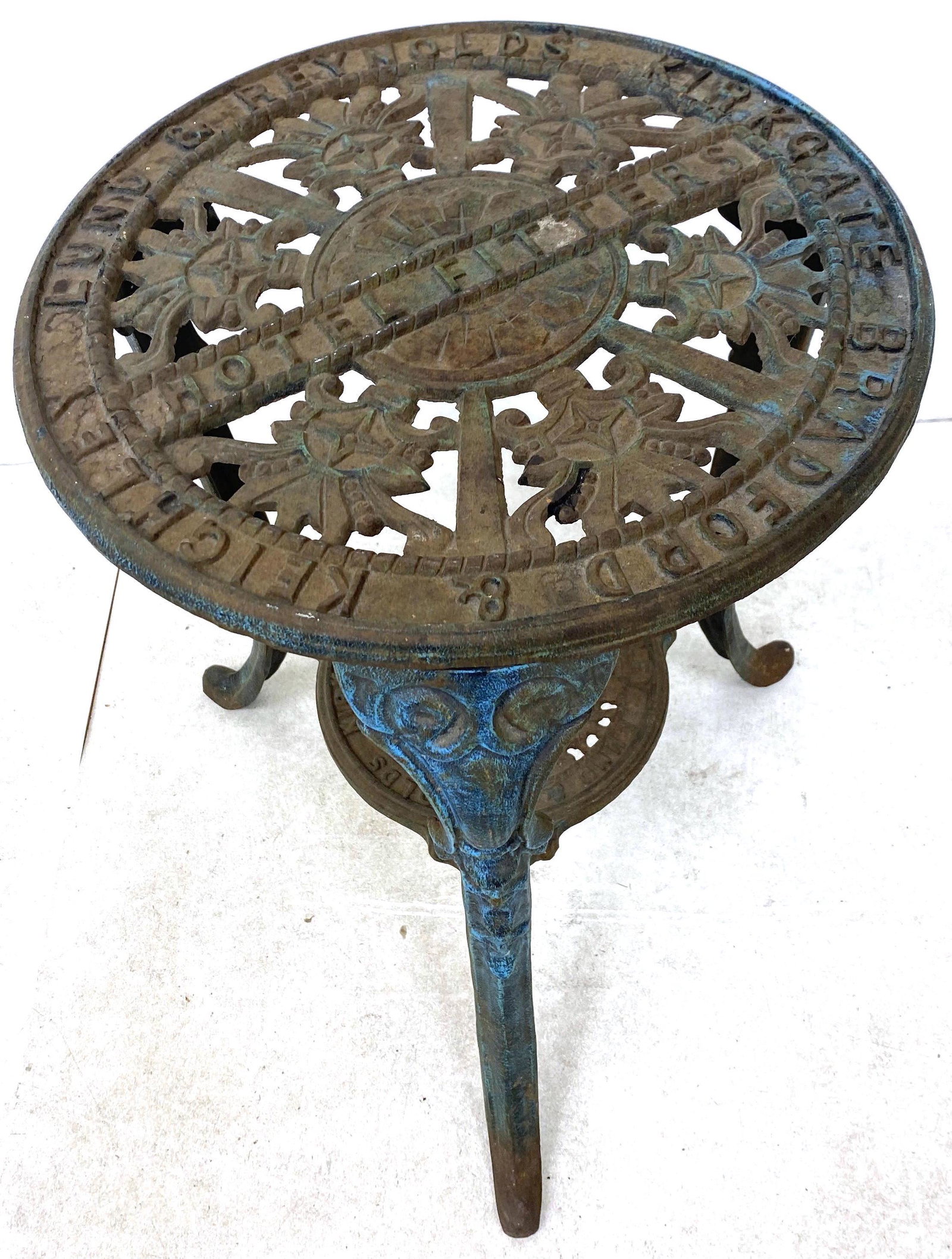 Vintage Iron HOTEL FITTERS Occasional Side Table. LUND (1 of 8)