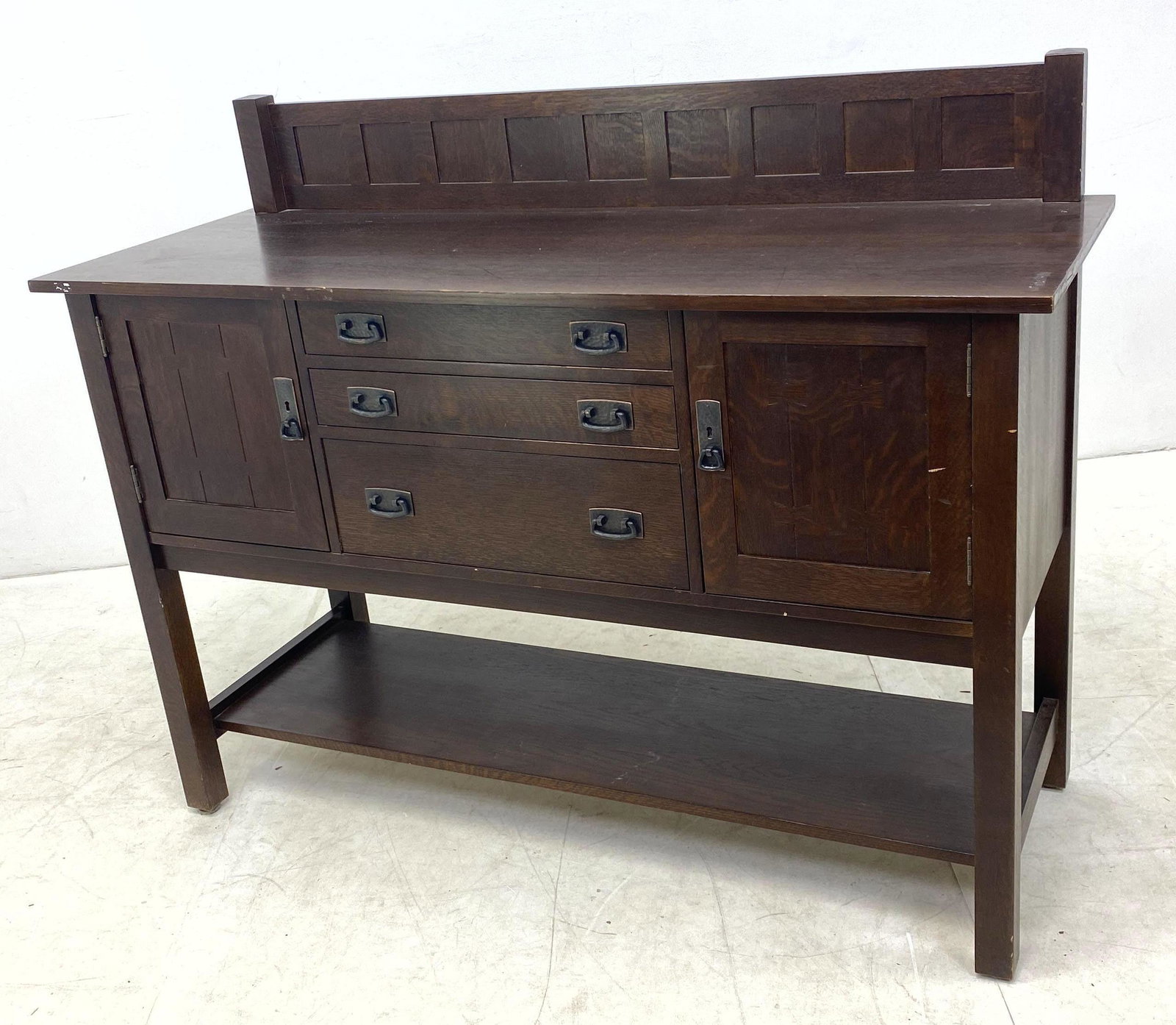 Contemporary Stickley Oak Sideboard with Hammered Style (1 of 14)