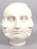 White Fornasetti Adler Style Perpetual Head Face Vase