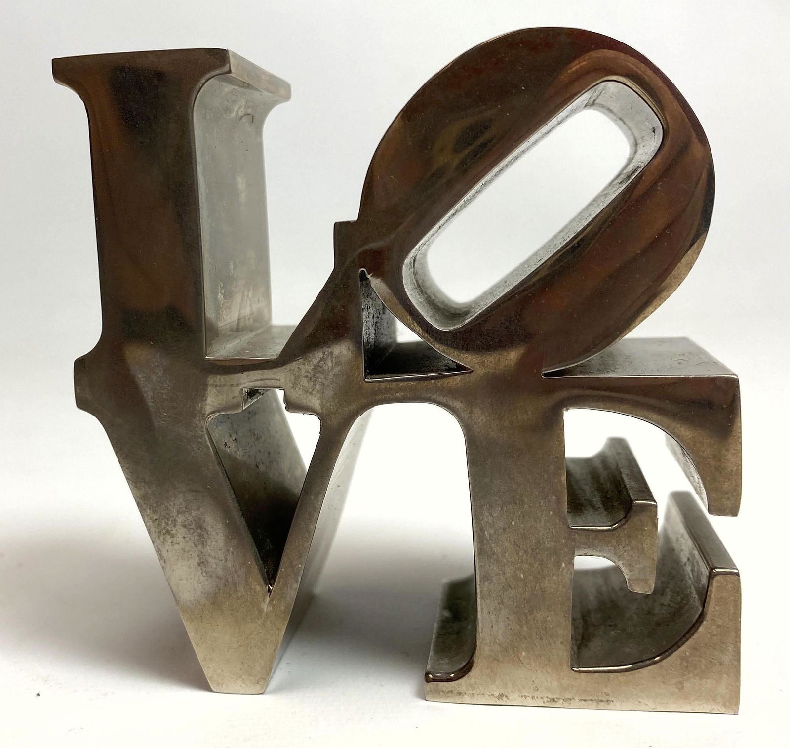 Robert Indiana Style Love Paper Weight Table Sculpture. (1 of 6)