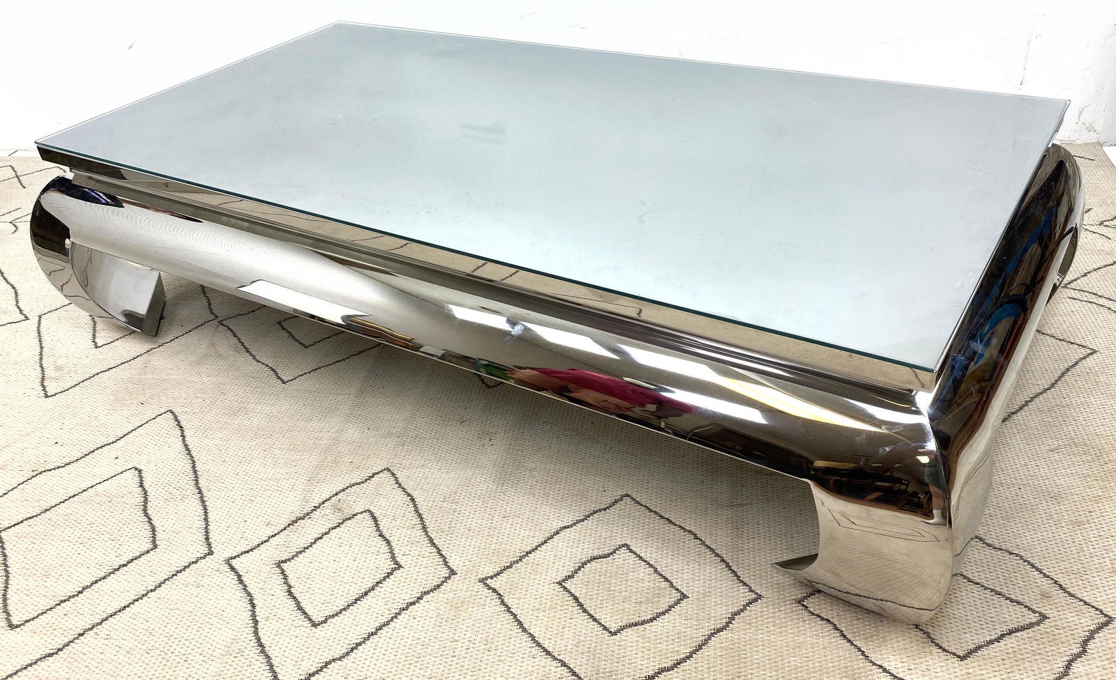 Oversized Stainless Steel Coffee Cocktail Table. Karl S (1 of 9)