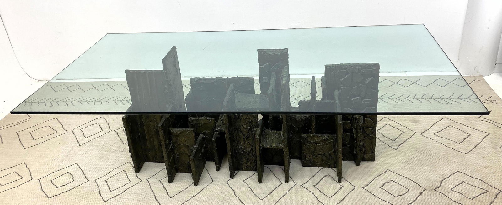 Paul Evans SKYLINE Dining Table. PE 74.  Bronzed Compos (1 of 14)