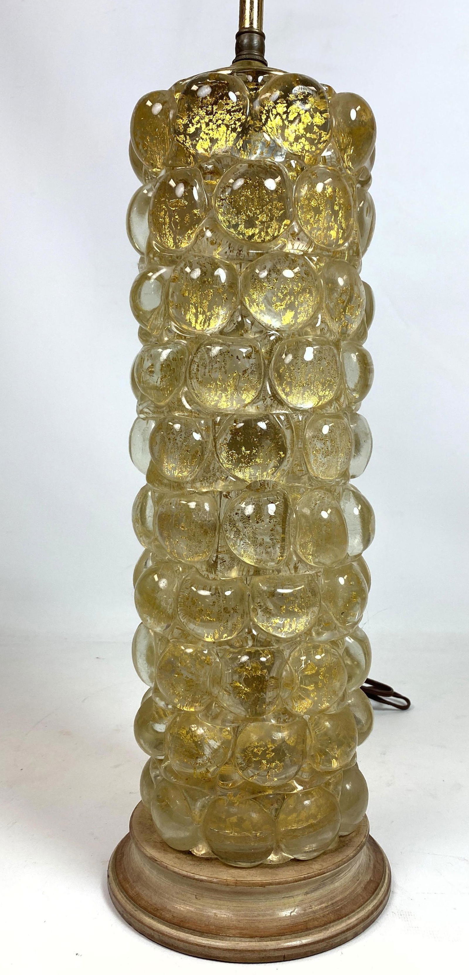 Barovier Lenti Murano Glass Table Lamp.  Heavy Bubble (1 of 13)