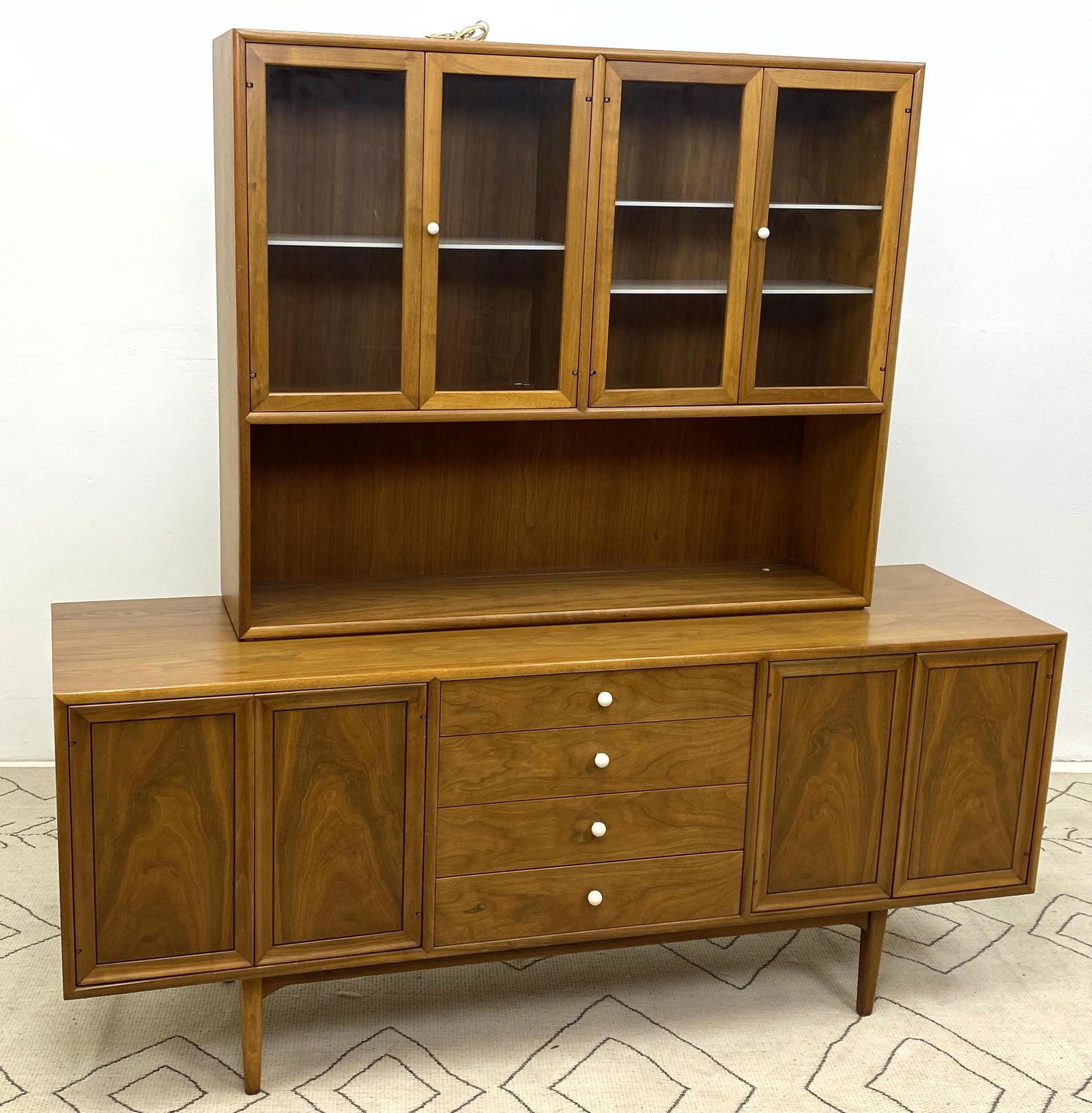 Drexel DECLARATION 2 Part Credenza China Cabinet. Ameri (1 of 10)