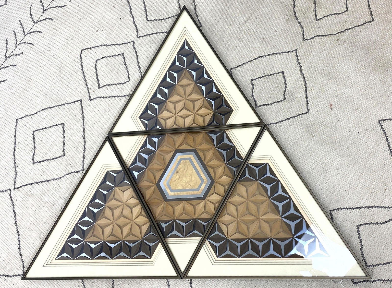 GREG COPELAND 1276 4 Section Wall Art. 3D Cut Paper (1 of 8)