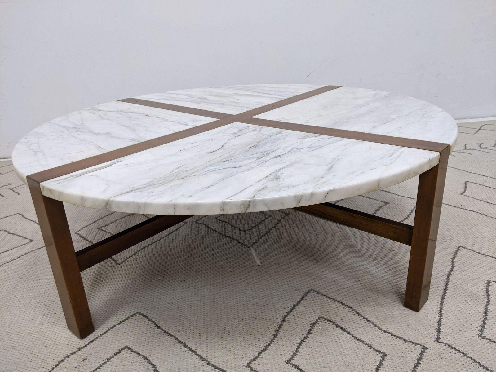 TOMMI PARZINGER  Style Marble Top Coffee Cocktail Table (1 of 7)