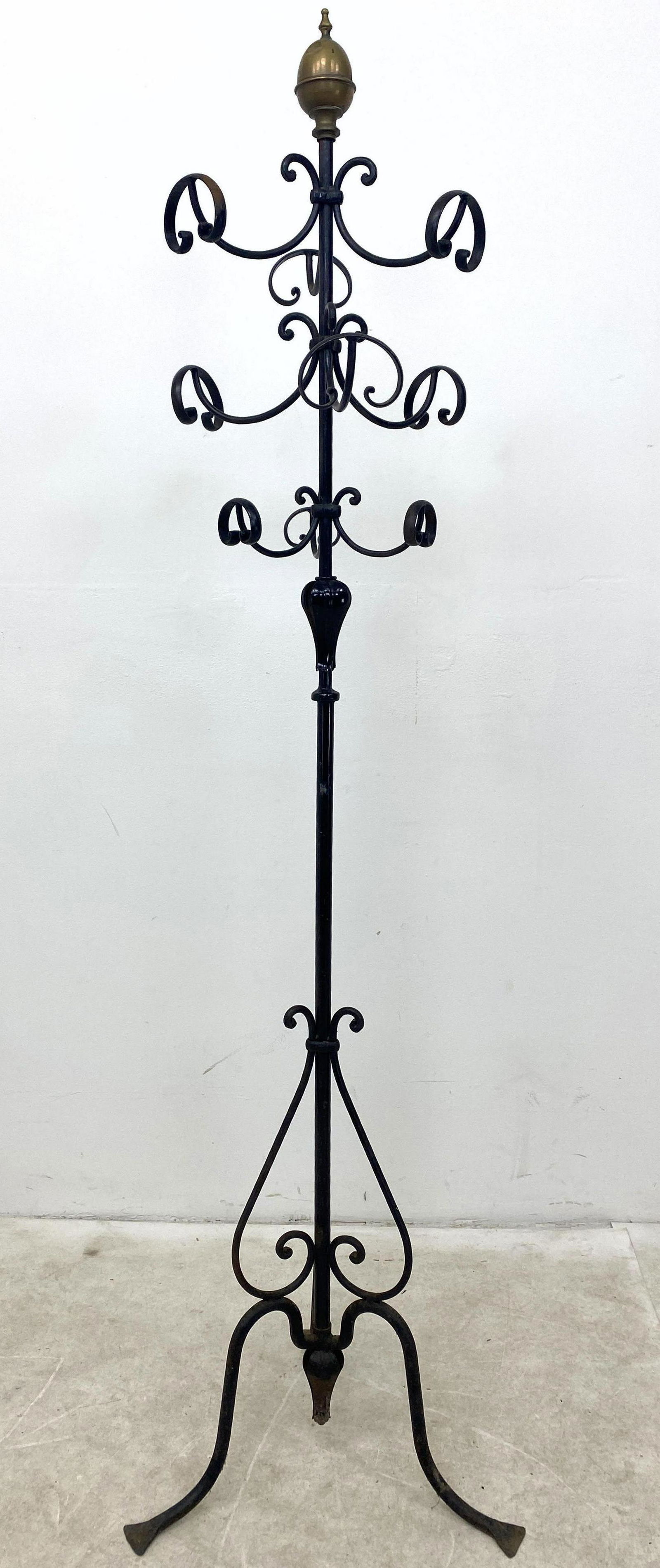 Fancy Victorian Brass / Iron Hat & Coat Clothing Rack (1 of 10)