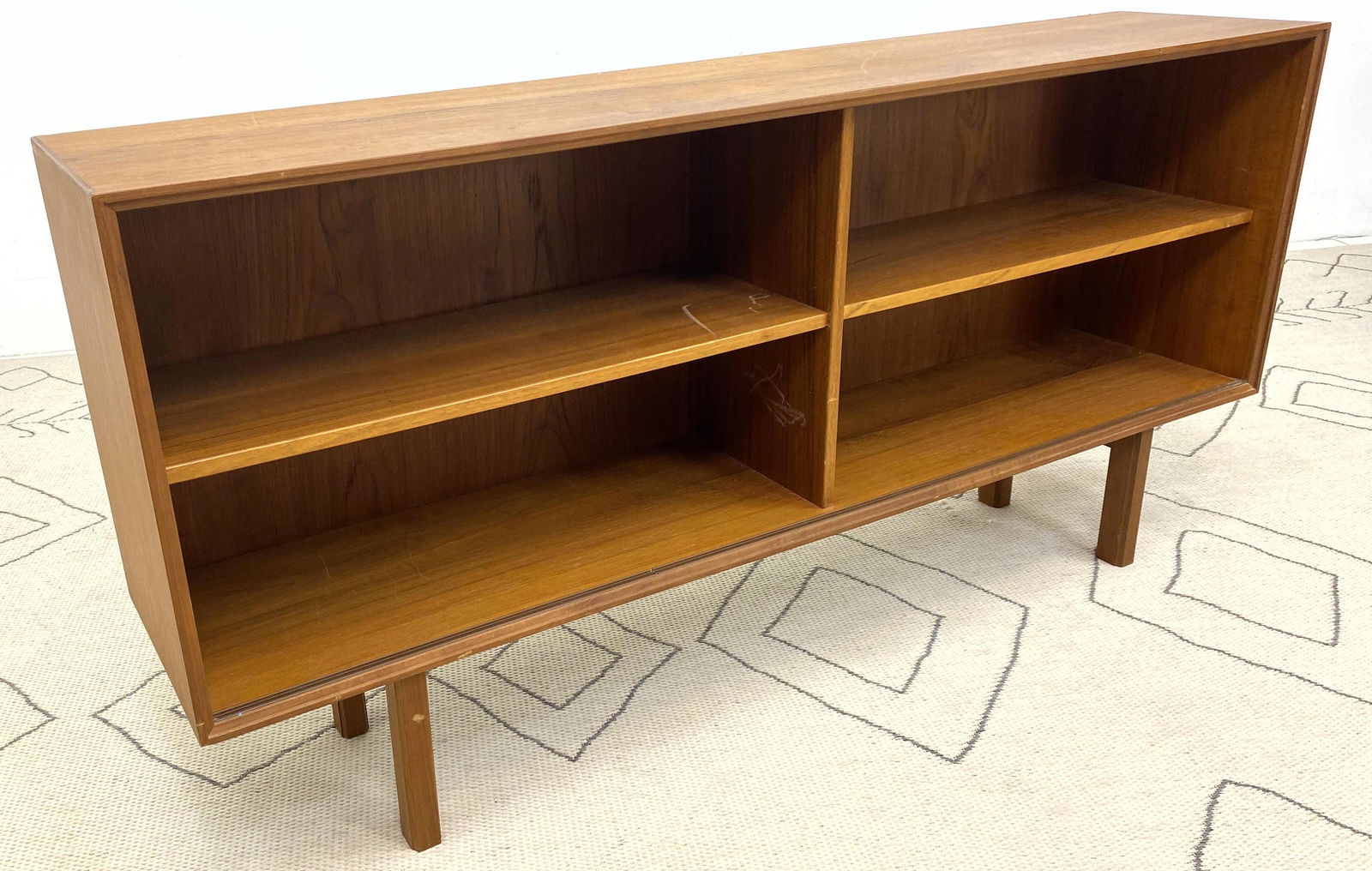 Danish Modern Teak Low Bookcase Cabinet.  No Glass Door (1 of 12)