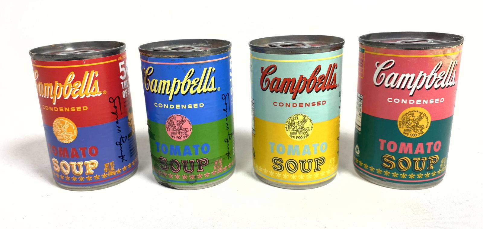 Set 4 ANDY WARHOL Campbell's Tomato Soup Cans. Recent L (1 of 10)