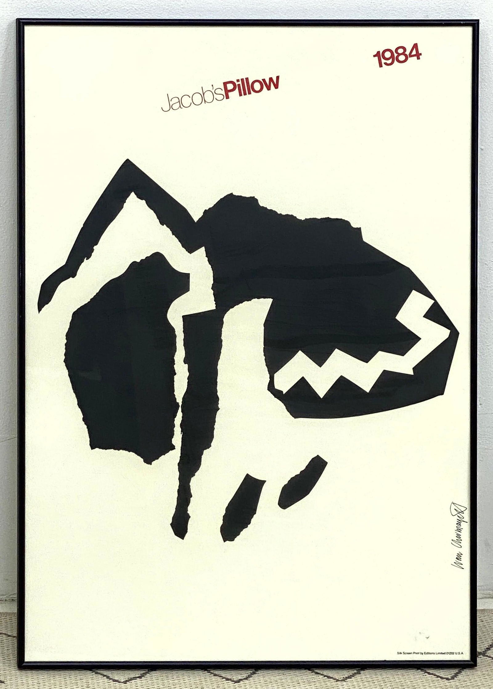 Artist Signed JACOBS PILLOW 1984 Silk Screen Print. Dan (1 of 6)