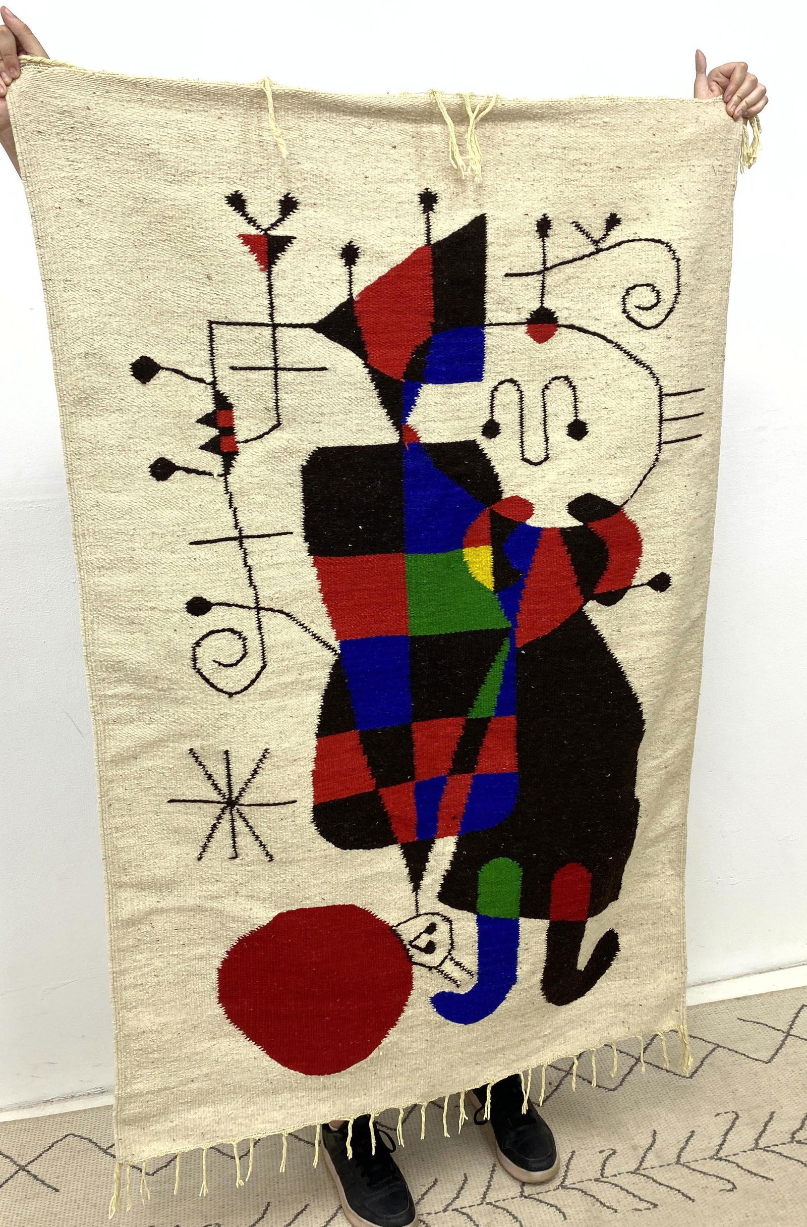 Joan Miro Tapestry Wall Hanging.  Not Marked. (1 of 6)