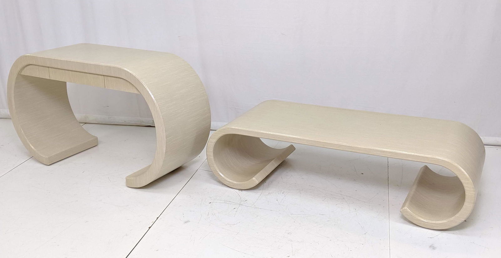 2Pc KARL SPRINGER Style Lacquered Hall and Coffee Table (1 of 10)