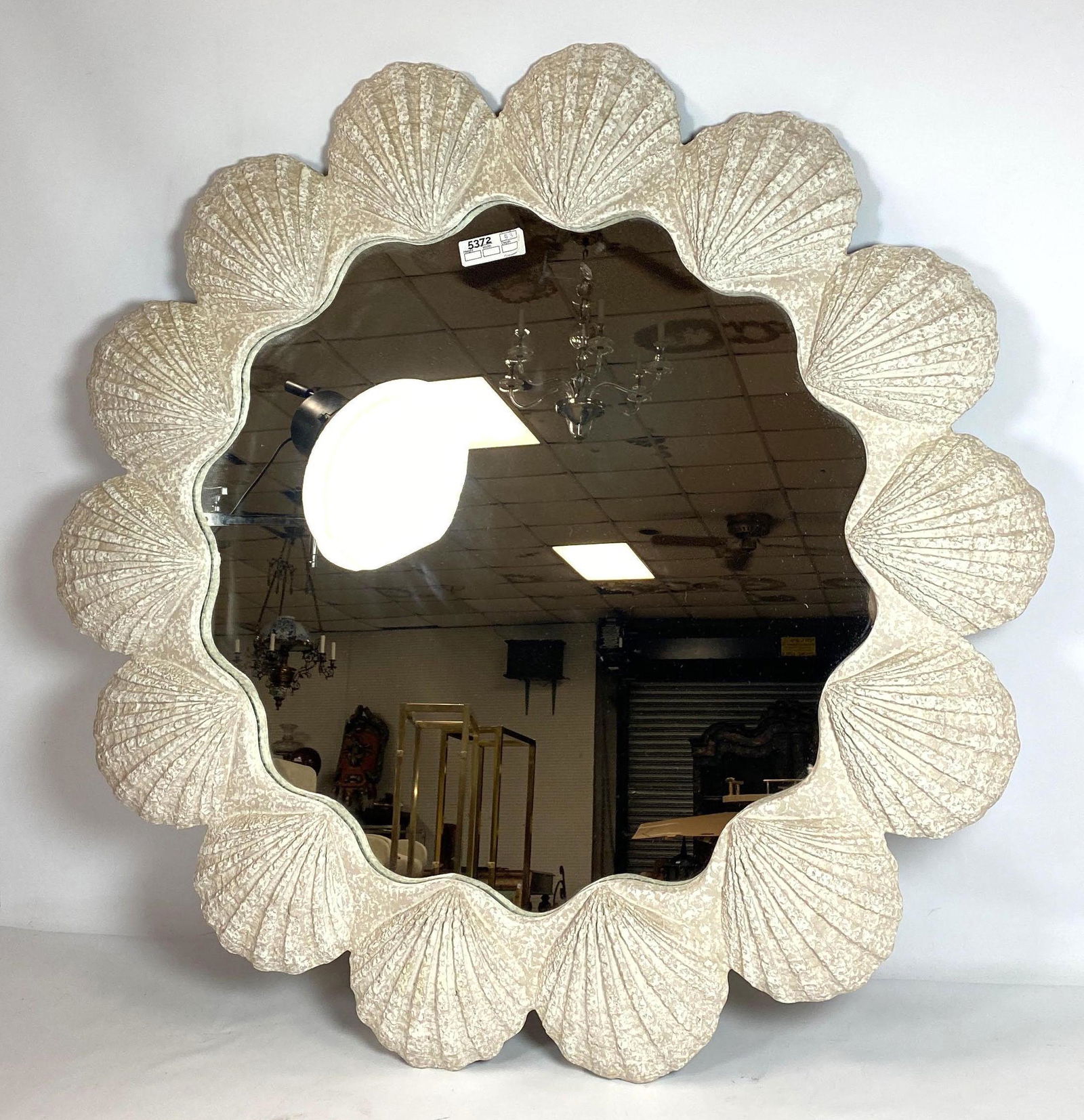 VANGUARD STUDIOS Plaster Shell Form Wall Mirror. (1 of 7)