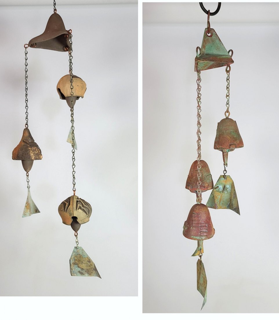 TWO PAOLO SOLERI for ARCOSANTI Bells. (1 of 12)