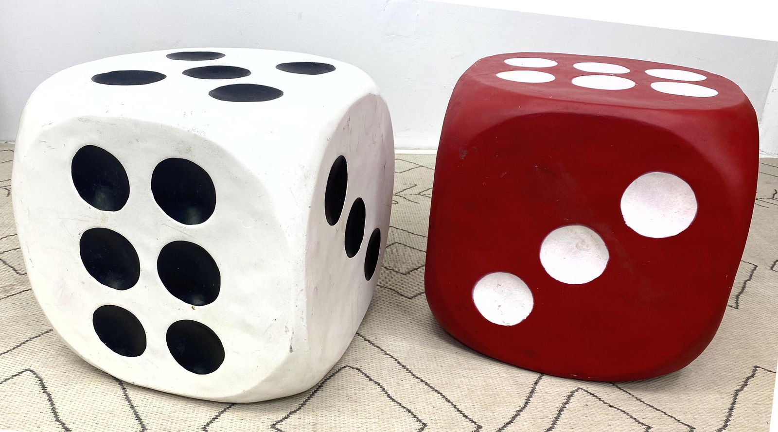 Pair of Oversized Fiberglass Dice Table Tables (1 of 9)