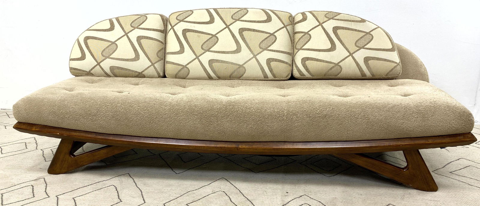 Adrian Pearsall Style Armless Sofa Couch.  Nicely Uphol (1 of 6)