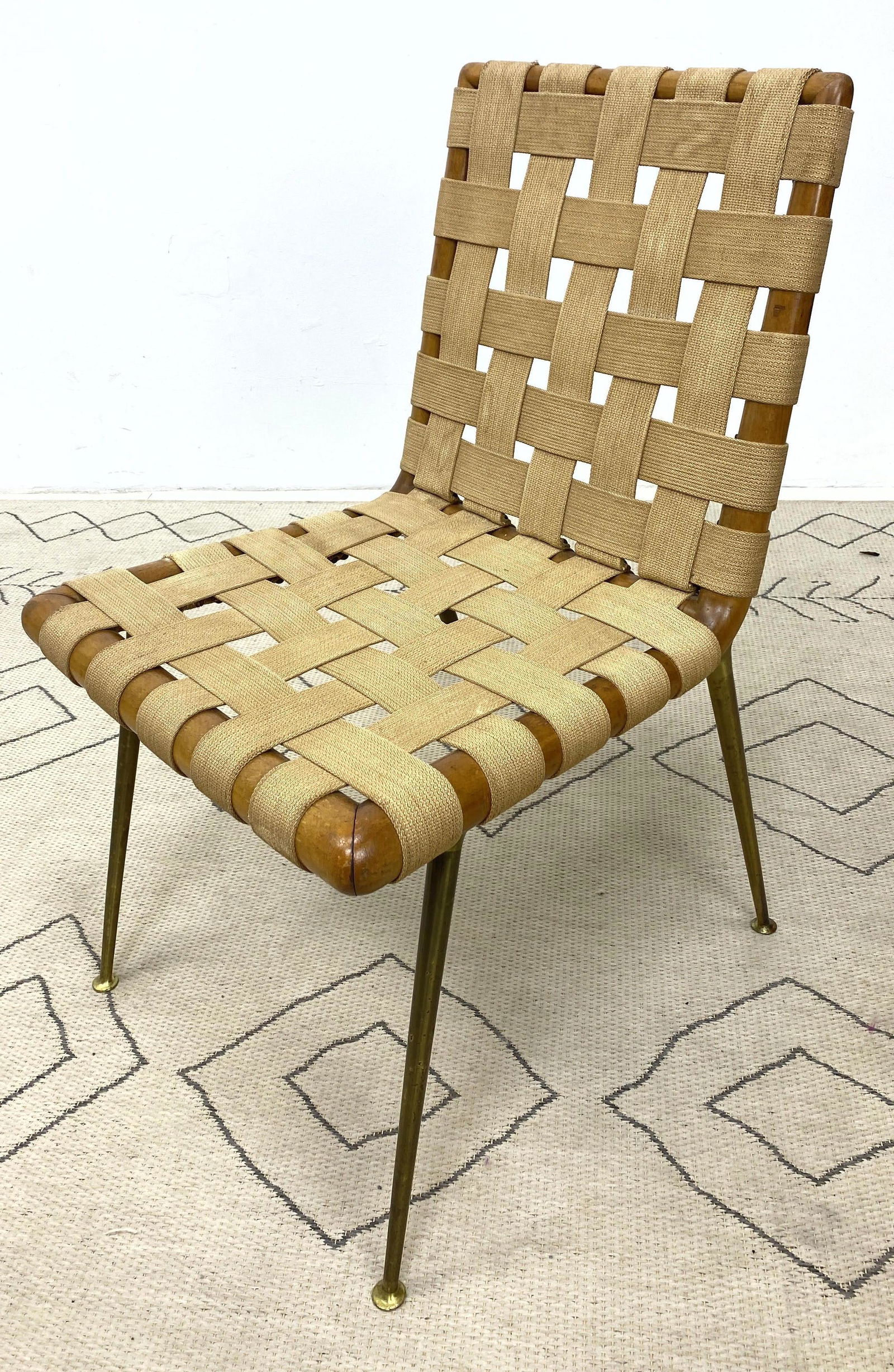 T.H. ROBSJOHN GIBBINGS WIDDICOMB Rare Side Chair. Woven (1 of 14)