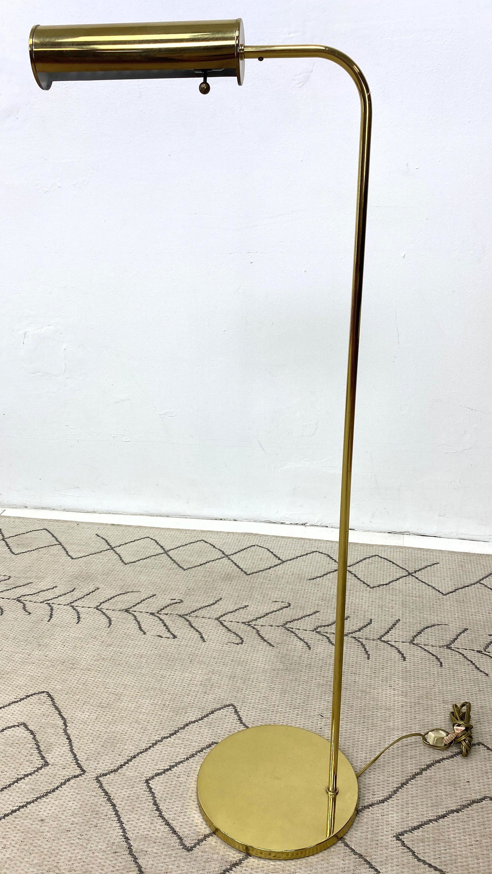 NESSEN LAMPS Brass Floor Lamp. (1 of 7)