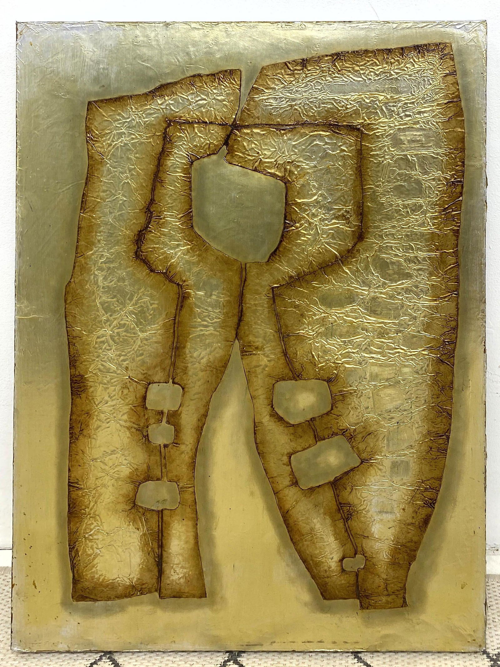 Abstract Modern Collage Painting on Board.  Unframed. (1 of 6)